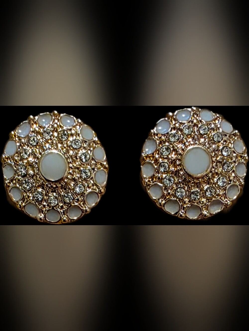 Crystal Round Stud Earrings